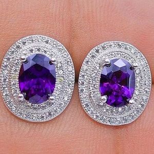 2 ct Amethyst Studs